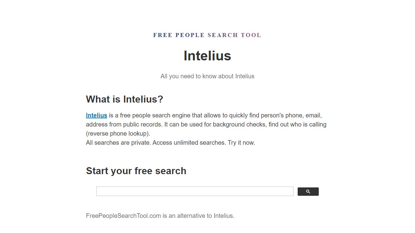 Intelius | Free Tool